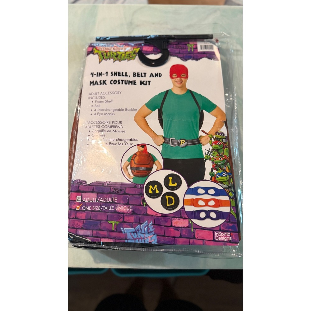 TMNT 4-in-1 Adult Costume Kit Shell Belt Mask Buckles 90999TGT InSpirit Designs